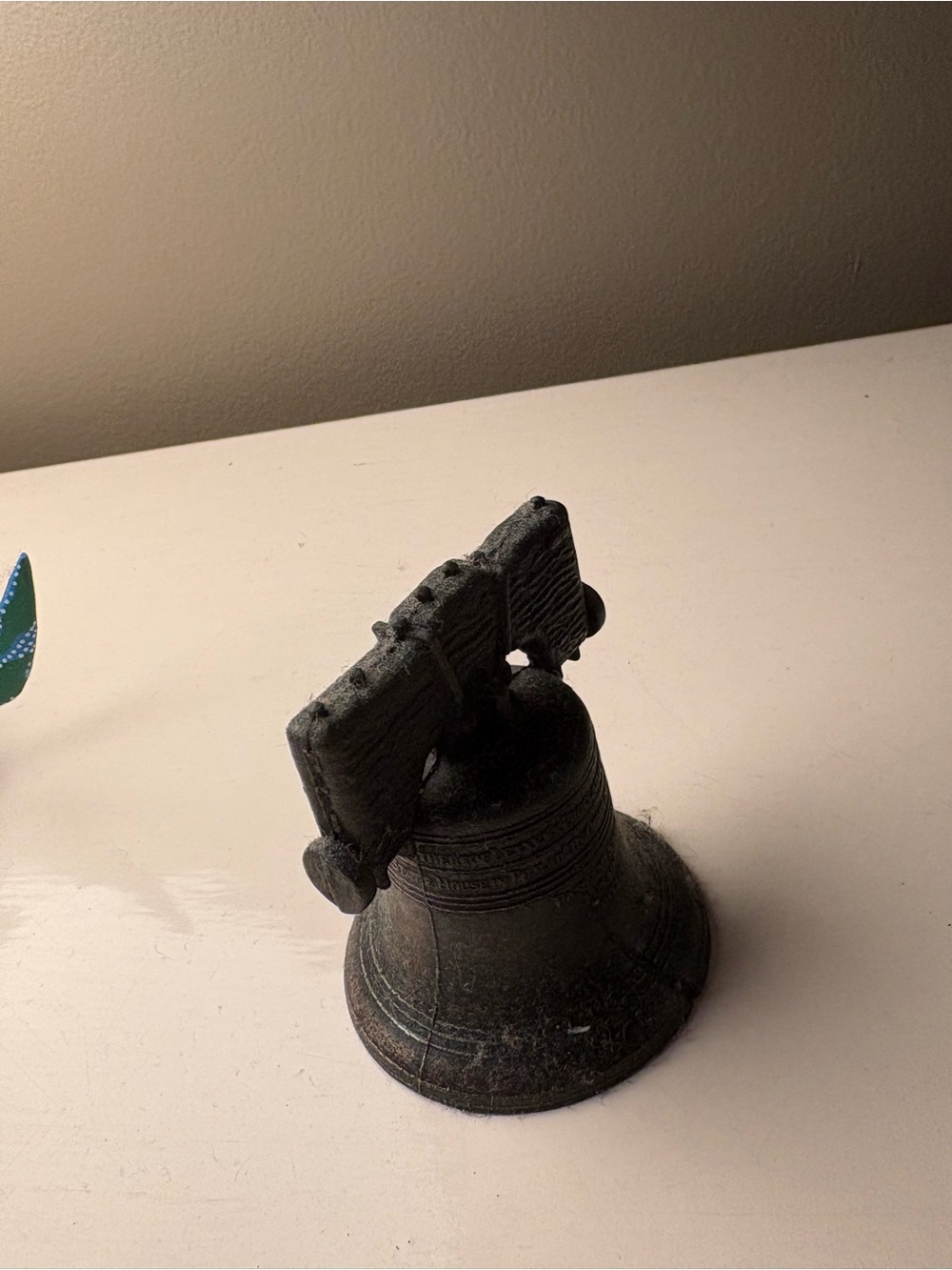 Black Cast Metal Bell Sculpture - Decorative Home Accent